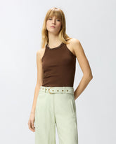 Ριμπ τοπ με κεντημένα διακοσμητικά - | Pinko