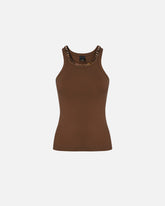 Ribbed top with bejewelled embellishment - | Pinko