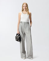 Ribbed top with bejewelled embellishment - | Pinko