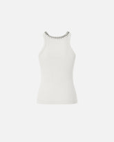 Top côtelé avec broderies bijoux - | Pinko
