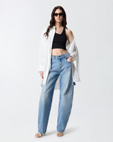 Cropped vest top with asymmetric neckline - | Pinko