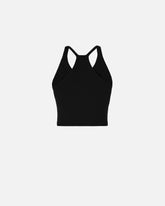 Cropped vest top with asymmetric neckline - | Pinko