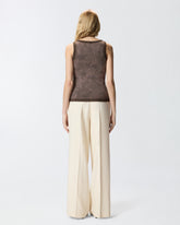 Camiseta sin mangas efecto espray con bordado PINKO - | Pinko