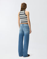 Canotta a righe con logo PINKO - | Pinko