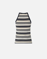 Canotta a righe con logo PINKO - | Pinko