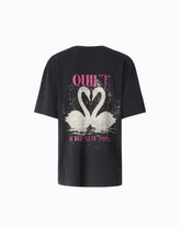 T-shirt à imprimé cygnes « Quiet Is The New Punk » - | Pinko