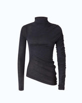 Maglia lupetto con fondo asimmetrico - | Pinko