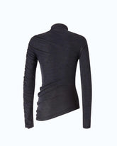 Maglia lupetto con fondo asimmetrico - | Pinko