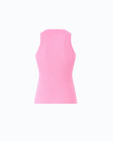 Ribbed top with sheer Love Birds logo - | Pinko