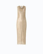 Vestido midi efecto red con strass - | Pinko