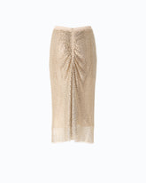 Gonna longuette effetto rete con strass - | Pinko