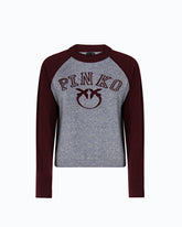 Zweifarbiger Pullover mit Logo Love Birds - | Pinko