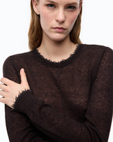 Lightweight wool and cashmere sweater - Brown | Pinko