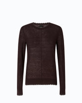 Lightweight wool and cashmere sweater - Brown | Pinko