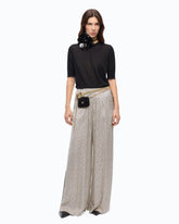 Short-sleeved T-shirt with frayed edges - | Pinko