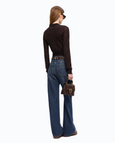 Cardigan cropped con colletto a polo - | Pinko