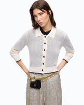 Cárdigan corto con cuello de polo - | Pinko