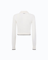 Cárdigan corto con cuello de polo - | Pinko