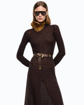 Langes Kleid mit Rollkragen aus Merinowolle und Alpaka - | Pinko