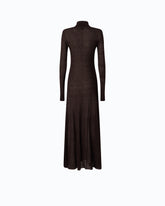Langes Kleid mit Rollkragen aus Merinowolle und Alpaka - | Pinko