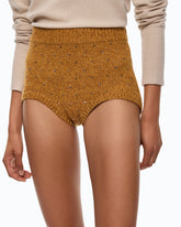 Fully rhinestoned wool-blend shorts - | Pinko