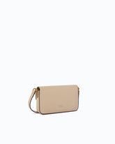 Baby Love Bag One Slouchy crossbody bag in new biker leather - Beige | Pinko