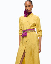 Langes Blusenkleid mit Gürtel - | Pinko