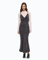 Midi slip dress with removable Love Birds logo - | Pinko