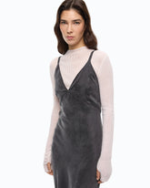 Midi slip dress with removable Love Birds logo - | Pinko
