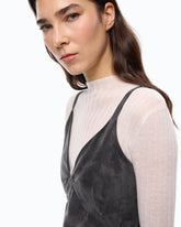 Midi slip dress with removable Love Birds logo - | Pinko