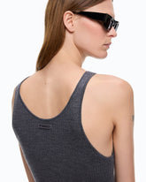 Tanktop aus Merinowolle in Rippstrick - | Pinko