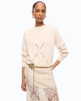 Jersey de lana y cachemira con maxirrombos - | Pinko