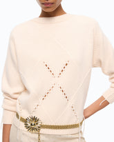 Jersey de lana y cachemira con maxirrombos - | Pinko