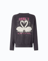 Sudadera estampado cisnes «Quiet Is The New Punk» - | Pinko