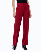 Trousers with pressed crease detail - Red | Pinko
