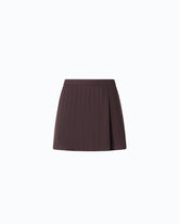 Pinstriped mini skirt with macro pleats - | Pinko