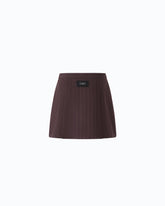 Pinstriped mini skirt with macro pleats - | Pinko