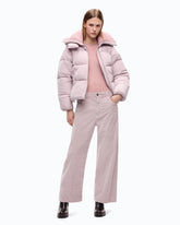Cropped velvet trousers with leather belt - Pink | Pinko