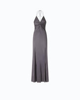 Robe nuisette longue avec nœud sur le devant - | Pinko
