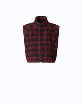 Tweed vest with check pattern - | Pinko