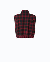 Tweed vest with check pattern - | Pinko