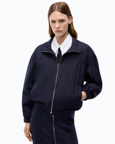 Oversize-Bomberjacke aus Flanell - Blau | Pinko