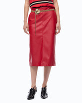 Falda lápiz efecto napa - | Pinko