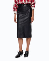 Jupe crayon façon cuir nappa - | Pinko