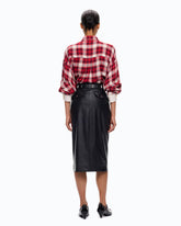 Jupe crayon façon cuir nappa - | Pinko