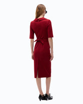 Robe ajustée avec ceinture Love Birds - Rouge | Pinko