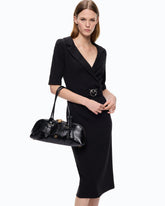 Slim-fit dress with Love Birds belt - | Pinko
