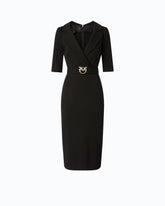 Slim-fit dress with Love Birds belt - | Pinko