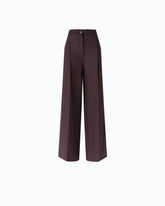 Wide-leg check trousers - | Pinko