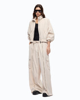 Oversizowa kurtka typu blouson ze ściągaczem - | Pinko